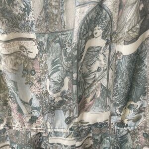 Vintage Jan Sue Alphonse Mucha advertising print dress